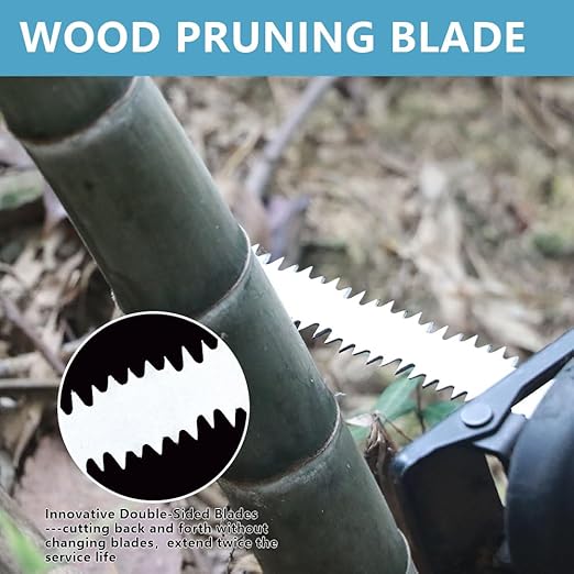 9 Inch Double-Sided Tooth Reciprocating Saw Blades,5TPI Replaceable Blades for Wood Pruning, Japanese Saw Blades Suitable for Tree Cutting (5-Pack)