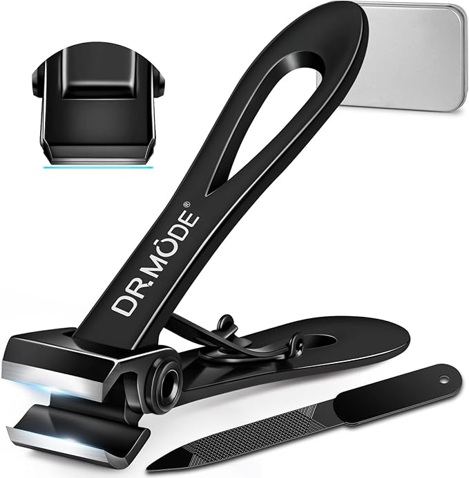 Straight Nail Clippers for Thick Nails, Heavy Duty Large Toenail Clippers for Seniors with 17mm Wide Jaw Opening, Ultra Sharp Stainless Steel Toe Nail Clippers Cutter for Men with File