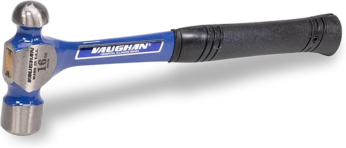 VAUGHAN Ball Pein Hammer, 16 oz, Steel handle, American high carbon steel, R016, VN16371
