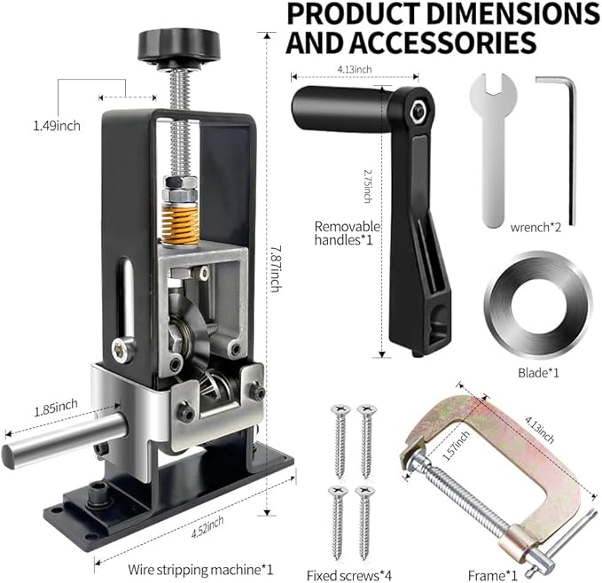 HuanQiuSensmart Wire Stripping Machine Copper Wire Stripper, Automatic Wire Stripper For Drill, Maquina Para Pelar Cables De Cobre, Scrap Wire Stripping Tool