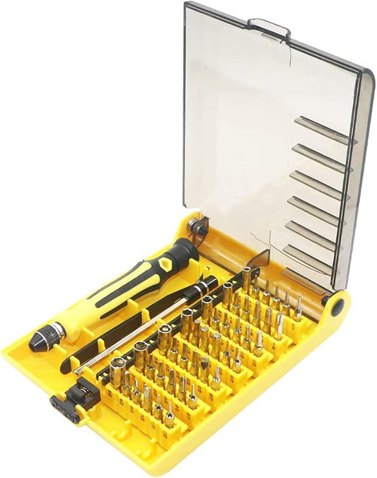 Screwdriver Set 45 in 1, Mini Precision Screwdriver Set with Case, Multi-function Magnetic Screwdriver Kit with Replaceable Bits for Cellphone, Computer, Laptop, Watch, Glasses, Game Console