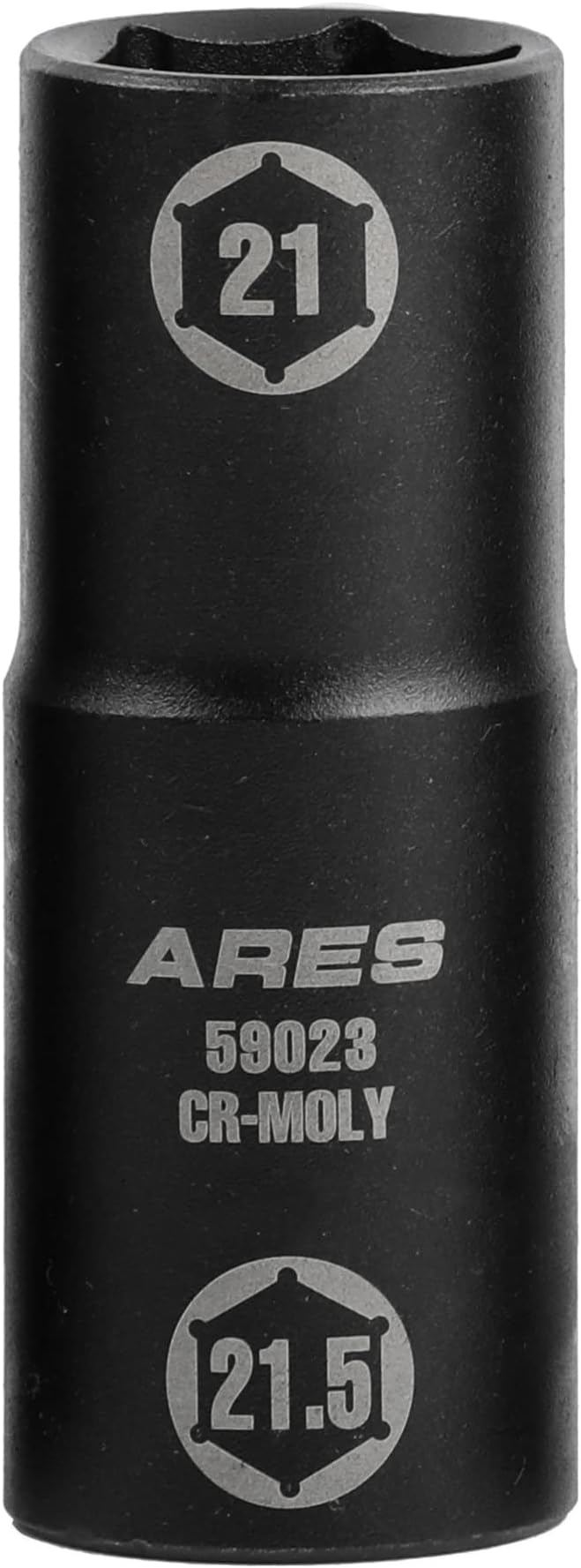ARES 59023-1/2-inch Drive 21 x 21.5mm Half Size Lug Nut Flip Socket - Impact Grade Chrome-Moly Steel ??Remove Warped, Damaged, and Bloated Chrome Capped Lug Nuts