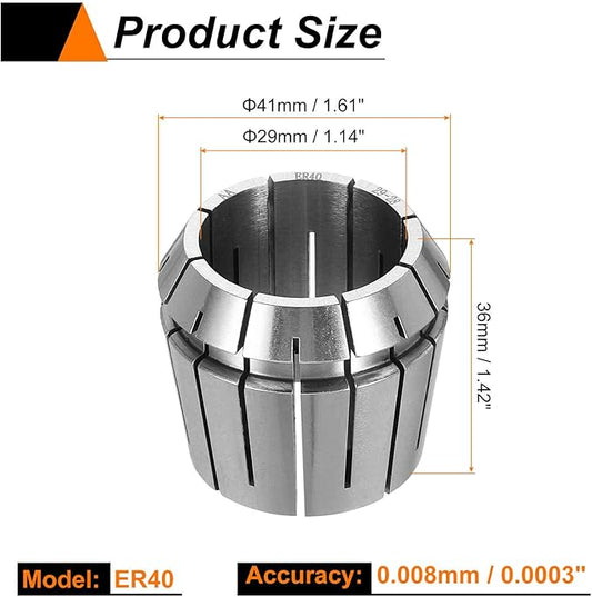 HARFINGTON Spring Collet Chuck ER40 29mm 65Mn Spring Steel Precision Router Collets for CNC Engraving Milling Lathe Tool
