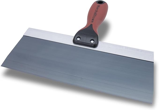 MARSHALLTOWN DuraSoft II Taping Knife, 10 Inch Blue Steel Blade, For Drywall Finishing, 4510D