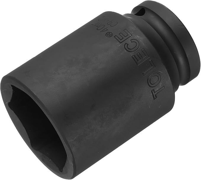 uxcell 3/4-Inch Drive 40mm 6-Point Deep Impact Socket, CR-MO Steel 78mm Length, Metric Sizes
