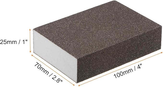 HARFINGTON 10pcs Fine Sanding Sponge Blocks 240-320 Grit Foam Sanding Block for Polishing Kitchen Metal Wood Drywall, 100x70x25mm