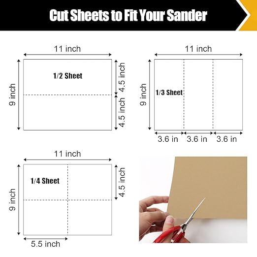 400 Grit Sandpaper, Sandpaper Assortment Sandpaper for Wood Metal Furniture Hand Sander Sand Paper Set Sandpaper Sheets Cut for Use 9" x 11"/12 Sheets