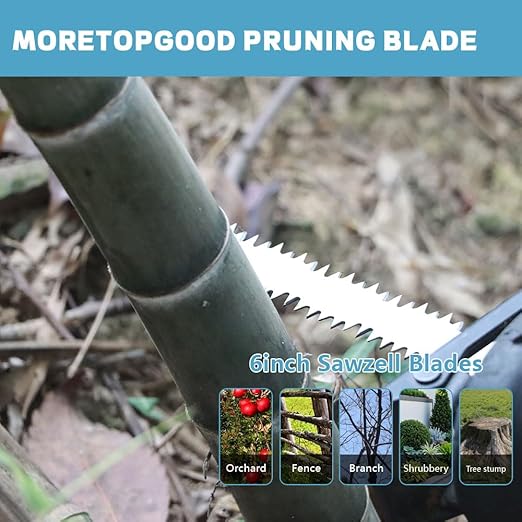 6 Inch Double-Sided Tooth Reciprocating Saw Blades,5TPI Replaceable Blades for Wood Pruning, Japanese Saw Blades Suitable for Tree Cutting (5-Pack)