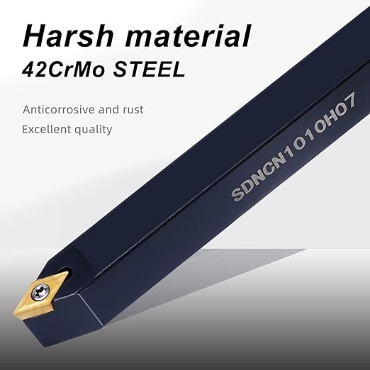 3/8" 10mm Indexable Lathe Turning Tool 21Pcs Kit- 7Pcs Metal Lathe Tools Holder Set with 14Pcs Carbide Insert Turning Inserts for Turning Grooving Boring Threading Cutting.Carbide Lathe Tools