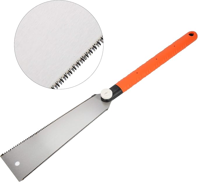 Japanese Saw, Hand Saw Double Pull Saw Long Handle Woodworking Saw Flexible Blade Handsaw for Woodworking 10in
