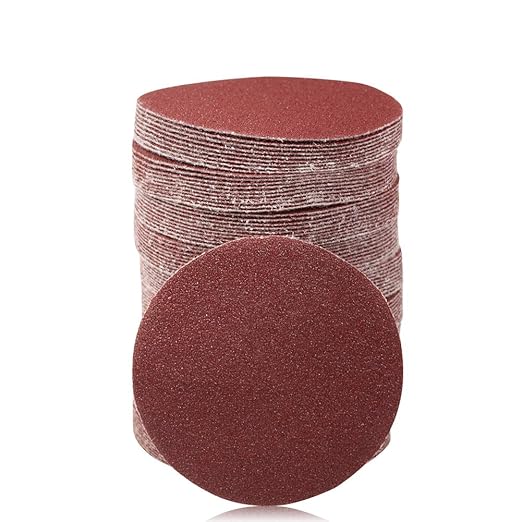 SPEEDWOX 100pcs Sanding Discs 3 Inch Sandpaper 80 Grit Hook and Loop Sanding Discs for Drill Grinder Rotary Tools No Hole