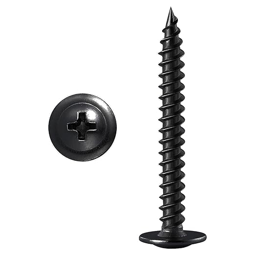 (60 pcs) Wensilon #10횞3" Black Phillips Truss Head Wood Screws Quick Metal Self Tapping