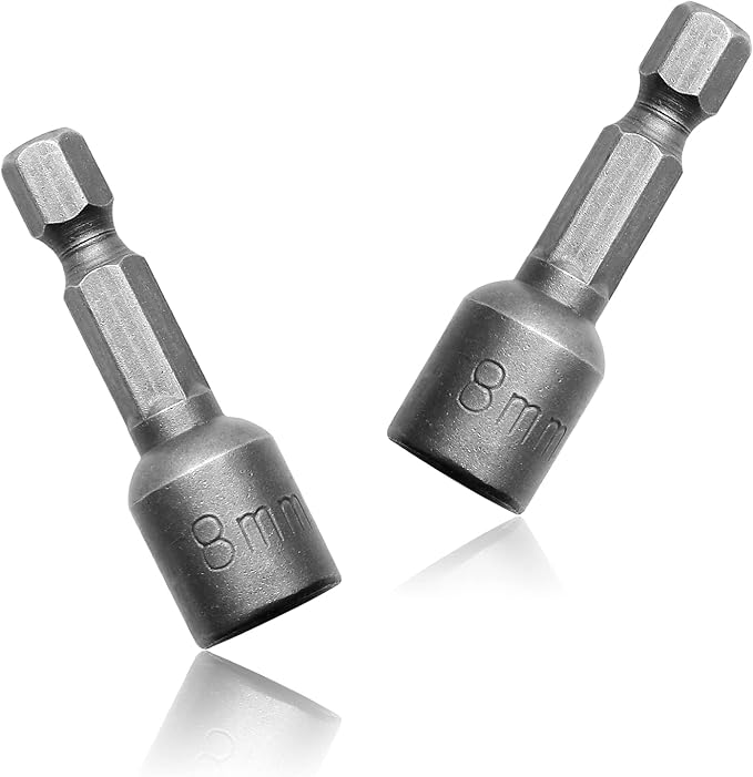 10 Pcs Quick-Change Power Nut Driver Set 5/16" (8mm) Hex Shank Magnetic Power Nut Setter Driver Bits
