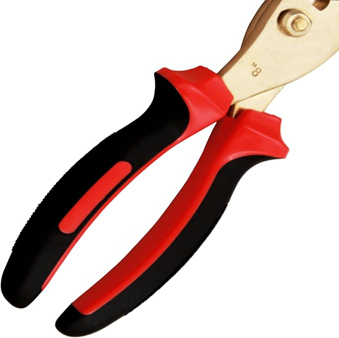 Non Sparking Slip Joint Pliers Length 150mm (5-29/32 Inch) Aluminum Bronze Copper, Spark Free Safety, Non-Magnetic and Corrosion-Resistant