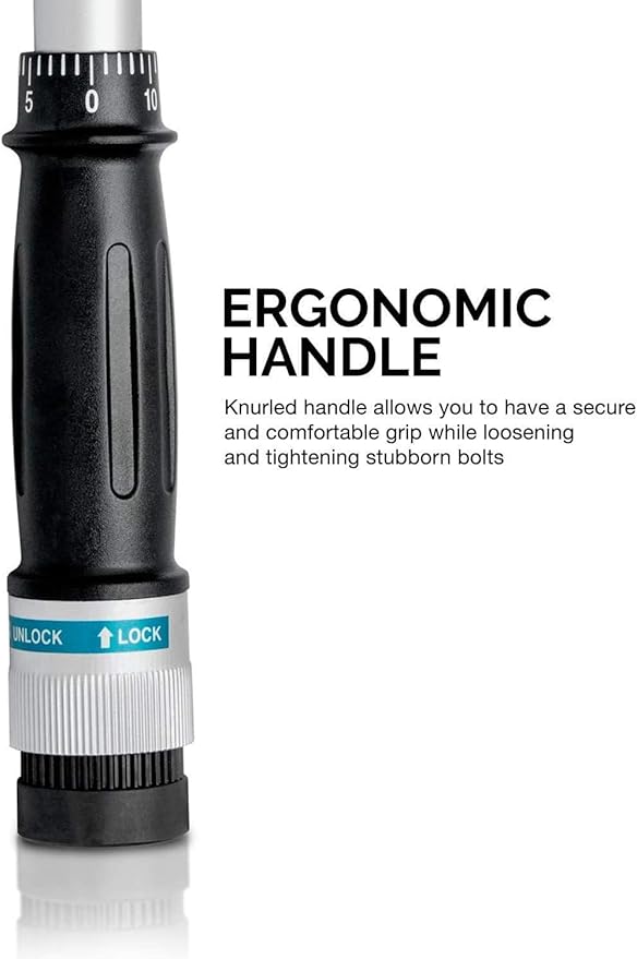 Neiko PRO 03707B 3/8" Torque Wrench, 3/8??Drive SAE, 15-80 Ft-Lb, 14??Length, Adjustable Click Torque Wrench, Chrome Vanadium Cr-V Steel