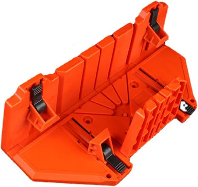 VINGVO Woodworking Miter Saw Storage Box Sturdy Miter Saw Box 22.5 45 90 Degree Stable Practical for Office Building (14in Clamping Type)