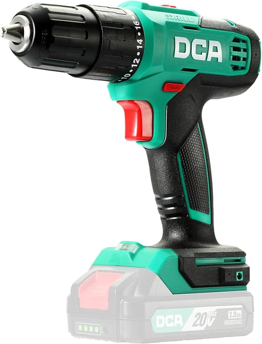 DCA 20V Cordless Hammer Drill, 354 In-lb Torque, 1/2" Keyless Chuck, 22500 IPM, 2 Variable Speeds, 18+1+1 Position, Power Impact drill (Battery and Charger not Include, tool only) ADJZ2035i13Z