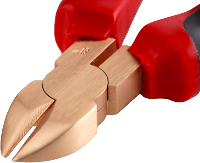 Non Sparking Diagonal Cutting Pliers Length 200mm (7-7/8 Inch) Aluminum Bronze Copper, Spark Free Safety, Non-Magnetic and Corrosion-Resistant