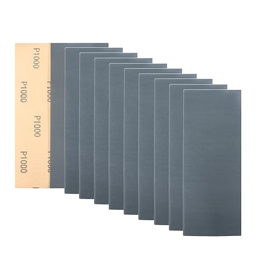 30Pcs 9 x 3.6 Inchs 1000 Grit Wet and Dry Handmade Universal Sanding Sheets, Suitable for Woodworking Furniture/Automobiles/Metal/Lacquer Polishing Sandpaper