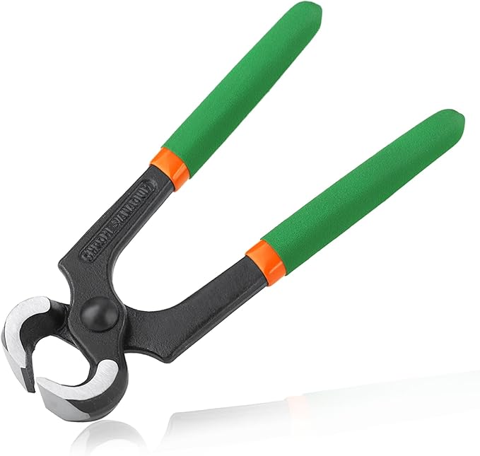 End Cutting Pliers 6 Inches Nail Puller Plier Carpenter Pincer with PVC Handles Stiletto Remove Pliers for Women Nail Remover Tool for Wire Twisting Cutting and Nail Pulling