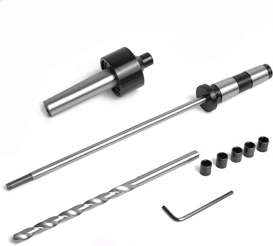 BMWOOD PM-002/MT2 Pen Mandrel Kit with 5pc Bush, 7mm Drill Bit and Mandrel Saver, MT2 for woodturning.