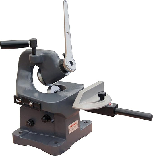 KAKA Industrial Throatless Sheet Metal Shear, 16-Gauge Manual Bench Cutter MMS-3 for Steel Plate, Fabrication and Hobby Workshops