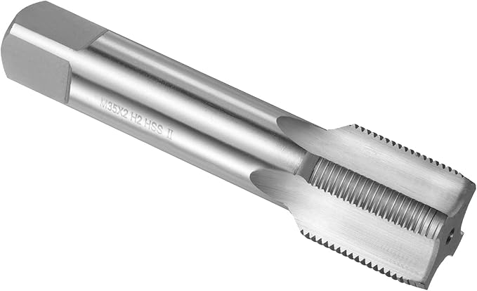 uxcell Hand Plug Tap M35 x 2.5 H2 Metric Thread Plug Style Taps Straight Flute Screw Tapping Threading Tool High Speed Steel HSS6542