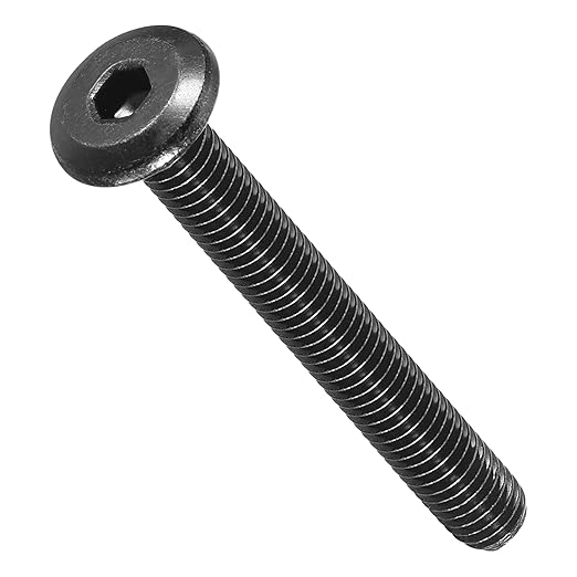 METALLIXITY Flat Head Hex Socket Cap Screws Bolts(M5-0.8x40) 30Pcs, Steel Hex Socket Furniture Bolts Screws - for Furniture Woodworking Project, Black