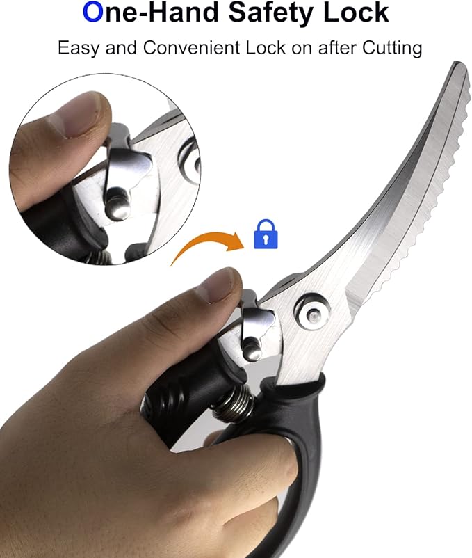Kitchen Shears, [Easier Spatchcock] Heavy Duty Kitchen Scissors, All Purpose for Food Turkey Fish Meat Chicken Bone Cutting, Ultra Sharp Poultry Shears for Cooking, Barbecue, Dishwasher Safe