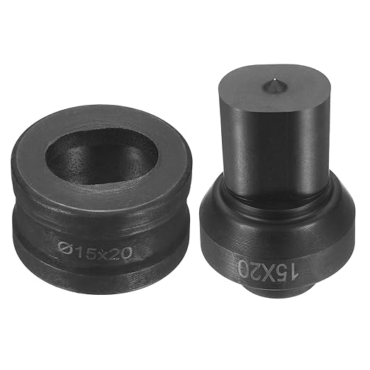 HARFINGTON Hydraulic Hole Punch Die 過15횞20mm Oval Hole 40Cr Steel Electric Punching Kit for CH60 Electric Punching Machine, Black