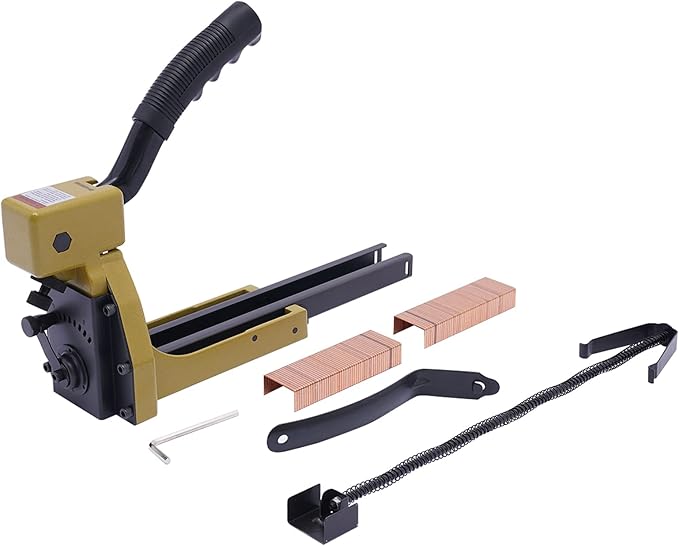 CUBELLIN Carton Closing Stapler 50 Staples Capacity Adjustable Depth Manual Packaging Stapler for Corrugated Boxes, Shipping, Packaging (3/4 Inch Staples)