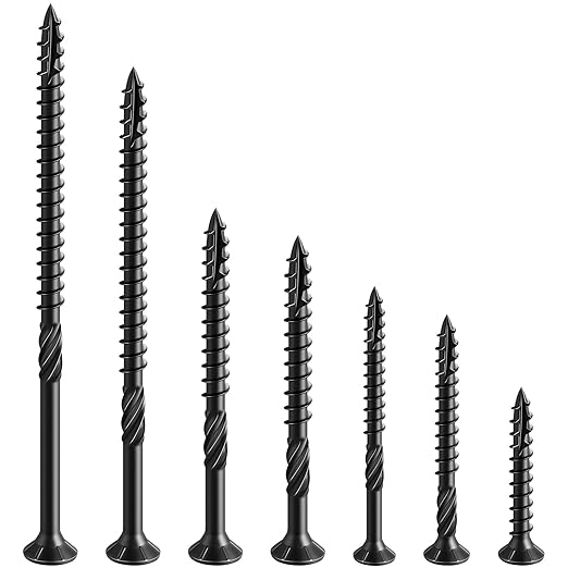 #10 * 2-1/4" Black Deck Screws, (1354pcs) 15 lbs.Exterior Wood Screws, Rust Resistant epoxy Coated, Bronze, T25 Star Bit
