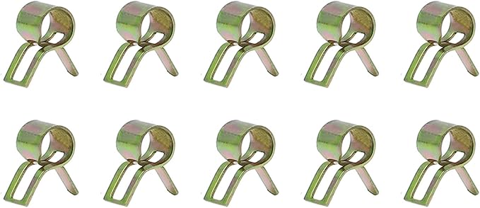 METALLIXITY Spring Hose Clamps (7mm/0.28") 40Pcs, Metal Clip - for Home Garden Tube Pipe Fastening