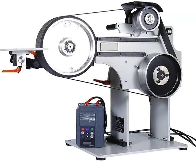 Belt Sander Grinder 72inch Belt Metal Polishing Machine Variable Speed Knife Grinder with Reversible Base 220V