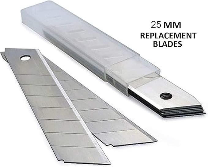 200-Pack 25MM Utility Knife Blades, Office Knife SK5 Slitting Blades for Retractable Box Cutters and Knives