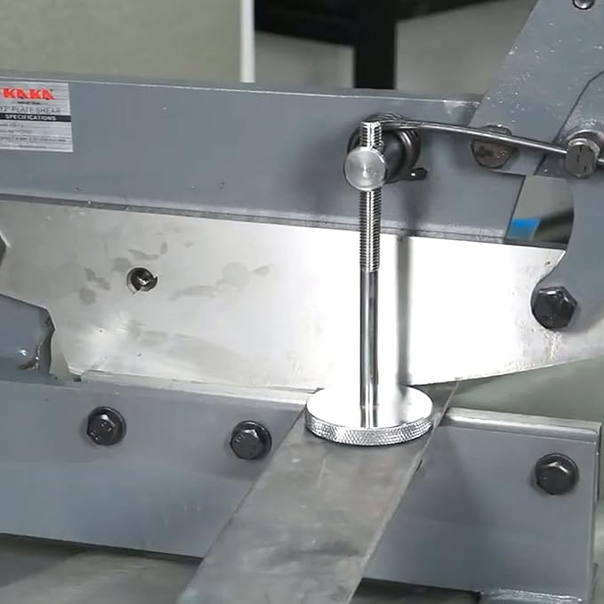 KAKA INDUSTRIAL Sheet Metal Cutter - 10 inch Manual Plate Shear HS-10 | 0.51 inch Round Steel Capacity | Bench-Mount Throatless Design