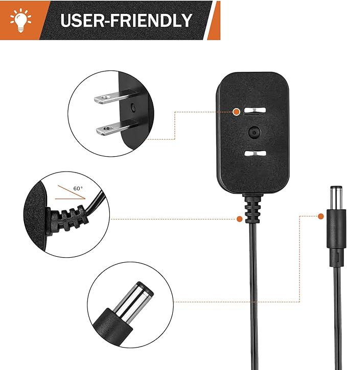 6V AC Power Adapter Charger Cord Only Compatible with Worx WX082L 4V ZipSnip Cordless Electric Scissors-5.28Ft/1.6Mtr UL Listed Charging Cable with Power Adapter