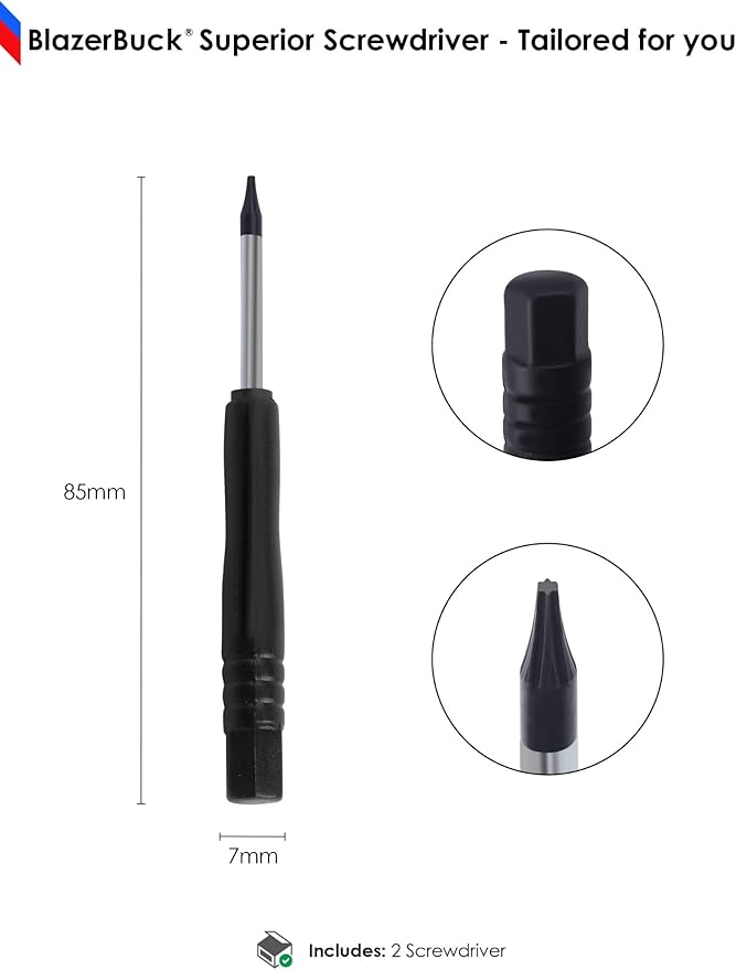 BLAZERBUCK Screw Drivers Screw Fixing Tools for Ray-Ban Meta Wayfarer RW4006 50mm Sunglass, Easy Assembly & Secure Fit
