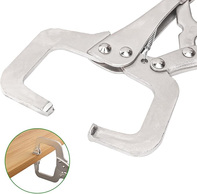 4 Pack 11 Inch Locking C Clamp, Heavy Duty 11 Inch C Clamp Locking Pliers for Home Improvement, Welding Tasks & Workshop