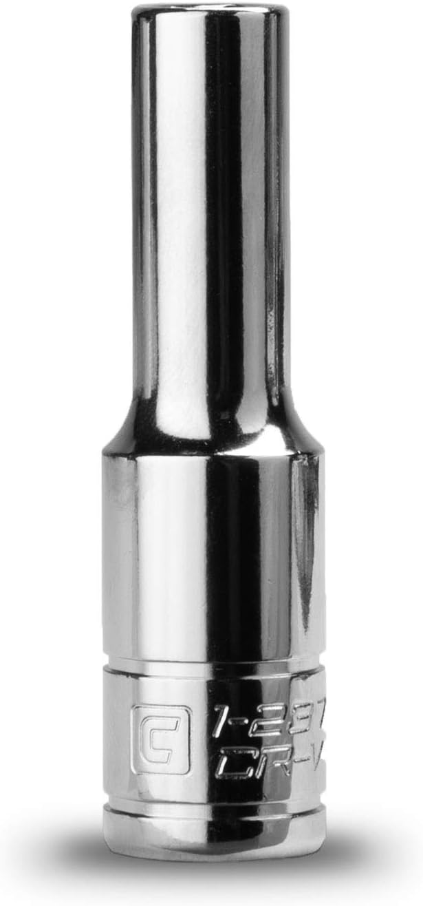 Capri Tools 1/4-Inch Deep Socket, 3/8-Inch Drive, 6-Point, SAE