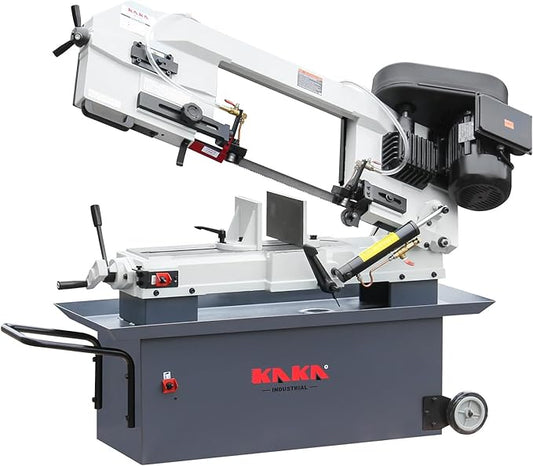 KAKA INDUSTRIAL Metal Band Saw,9-Inch(229mm) Metal Horizontal Band Saw,4-Step Blade Speed, Dual Voltage Hydraulic Feed & Coolant System, for Steel, Aluminum, Pipe Cutting in Workshops & Fabrication