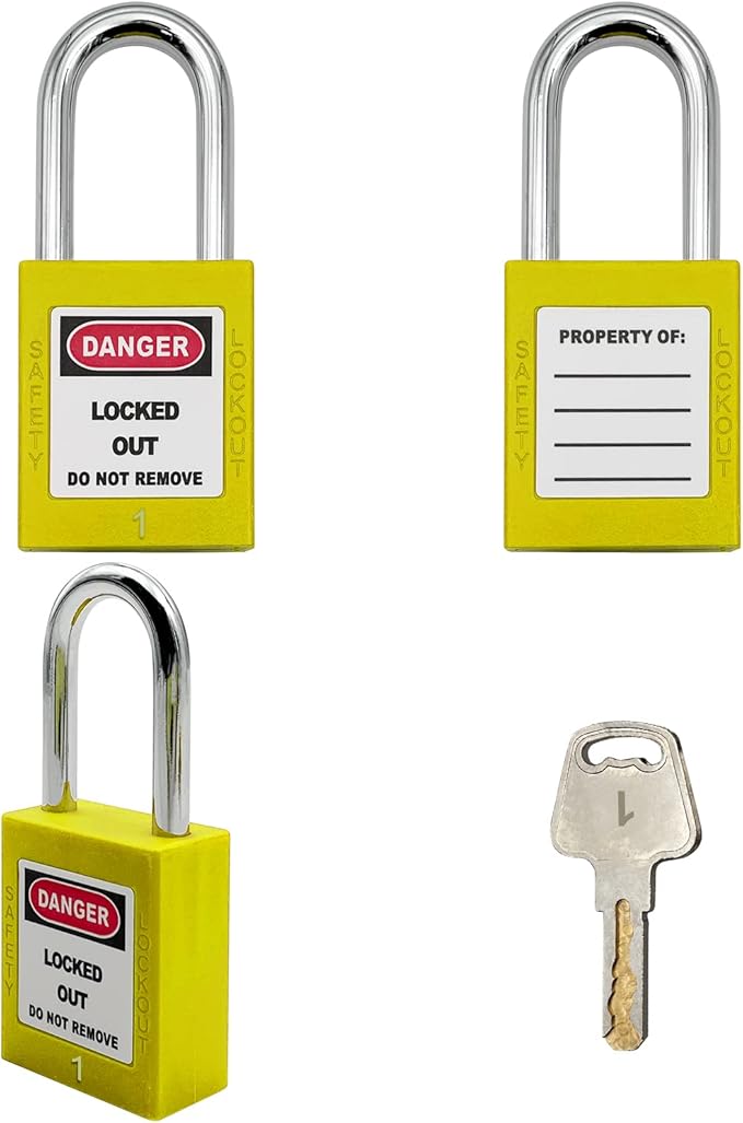 Lockout Tagout Locks, Safety Padlocks, Loto Keyed Differently Lock Out Tag Out Device Plastic with Lockout TagOut Tags
