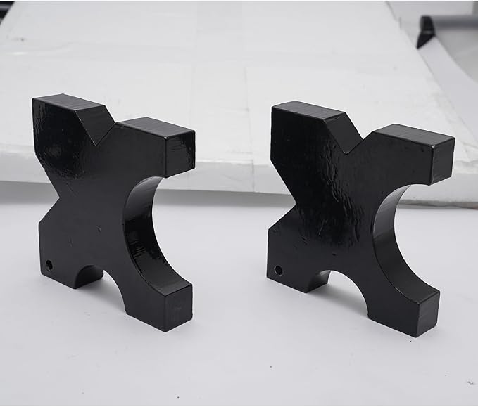Arbor Press Plate, 20 Ton and 32 Ton Shop Metal Press Plates with 4 Notch, 1 inch/25mm Thickness, H Frame Thickened Solid Hydraulic Shop Press Plate 1" x 5" x 5" (1 Pair)