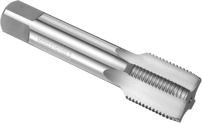 uxcell Hand Plug Tap M35 x 2 H2 Metric Thread Plug Style Taps Straight Flute Screw Tapping Threading Tool High Speed Steel HSS6542