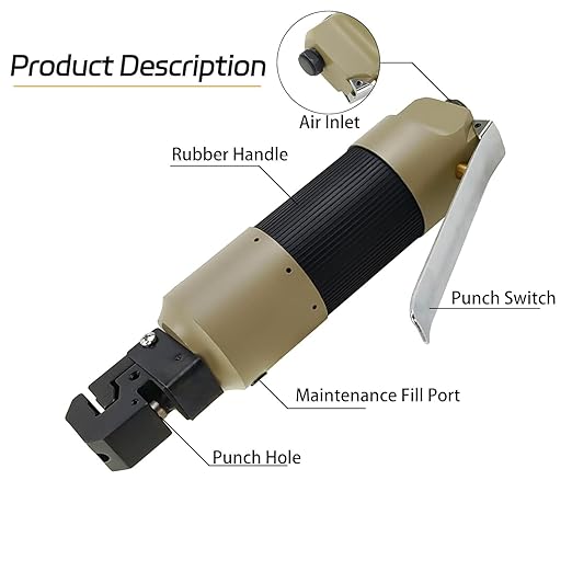 Air Hole Punch and Flange Tool 90PSI 2in1 Flanging Car Repair Air Panel Flange Punch Tool 3/16 inch Pneumatic Hole Puncher Punch Flange Tool