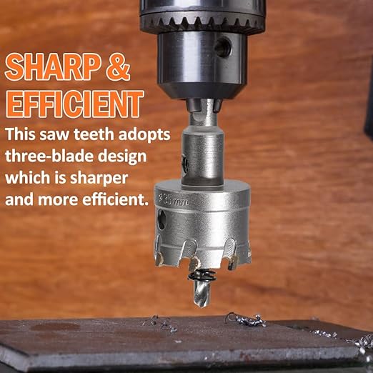 Vivicreate 6 pcs Carbide Tile Glass Metal Hole Saw saws kit Granite Drill bit Set for Stainless Steel Iron Aluminum Copper Wood Broca de carburo Sierra de agujero Broca para vidrio Broca para granito