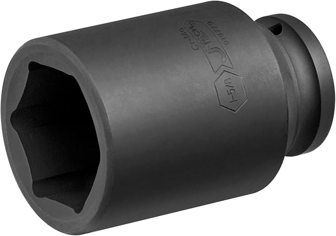 Jetech 3/4 Inch Drive 1-5/8 Inch Deep Impact Socket, Made with Heat-Treated Chrome Molybdenum Alloy Steel, 6-Point Design, SAE