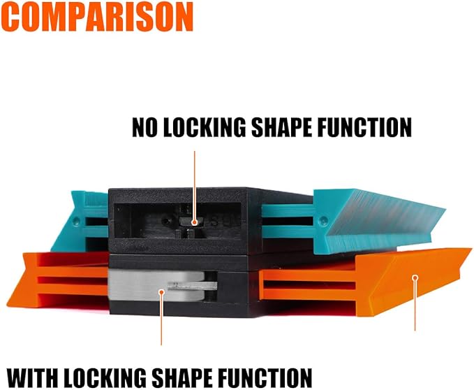 Saker Contour Gauge Profile Tool with Adjustable Lock,Christmas Gifts for Men Women Dad Boyfriend Husband,Precisely Copy Irregular Shape Duplicator for Woodworking Tracing 10 Inch Christmas Packaging