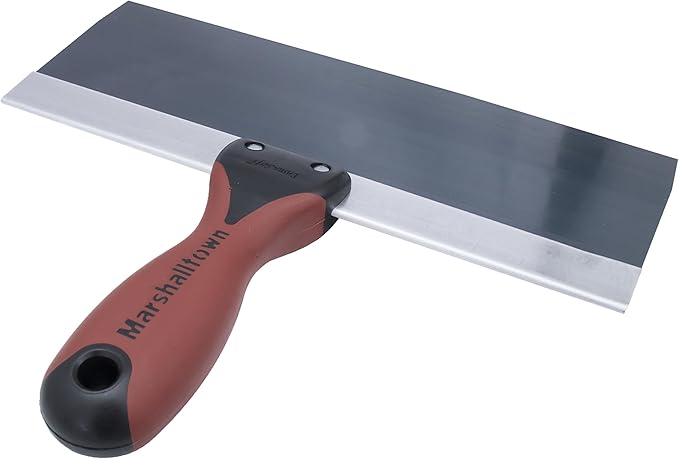 MARSHALLTOWN DuraSoft II Taping Knife, 10 Inch Blue Steel Blade, For Drywall Finishing, 4510D