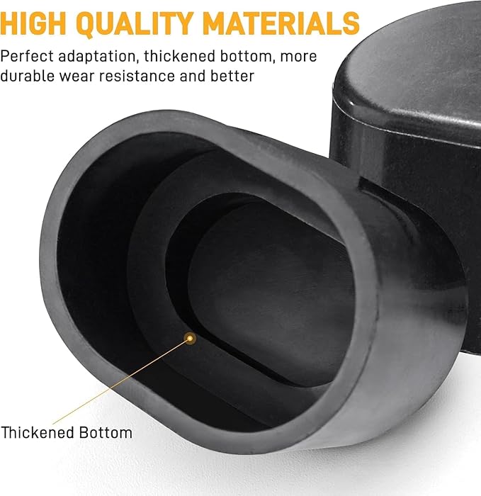 |N074647 for Dewalt Table Saw Stand Rubber Foot Pads Replacement - DWX723 DWX724 DWX725 Series Miter Saw Stand Leg Covers (4 Pack Black)